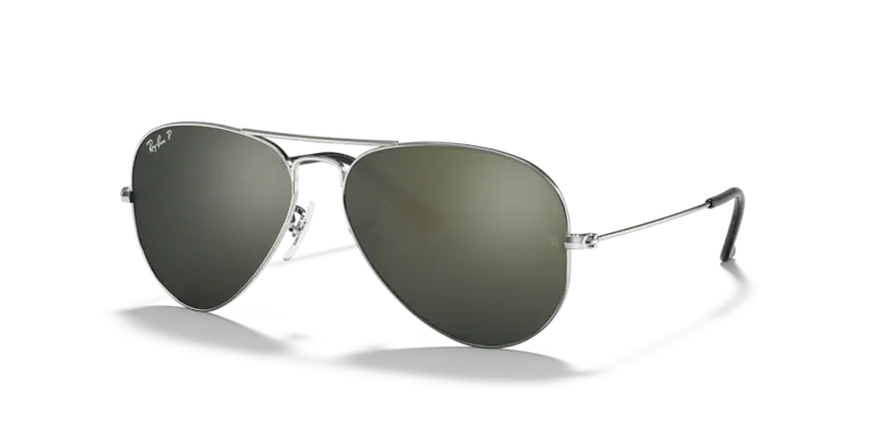 Ray Ban RB 3025 Aviator Large Metal Sunglasses - (003/59)Silver/Grey Silver Mirror Polarized - 58-14-135