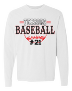Terrors Baseball Personalized Long Sleeve • White