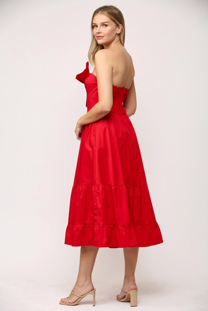 Addie Midi Dress •Scarlett Red