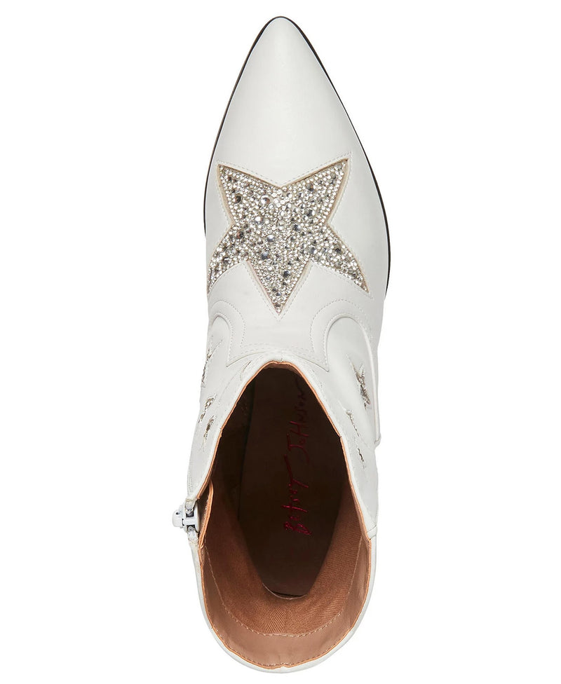 White boots with sales stars