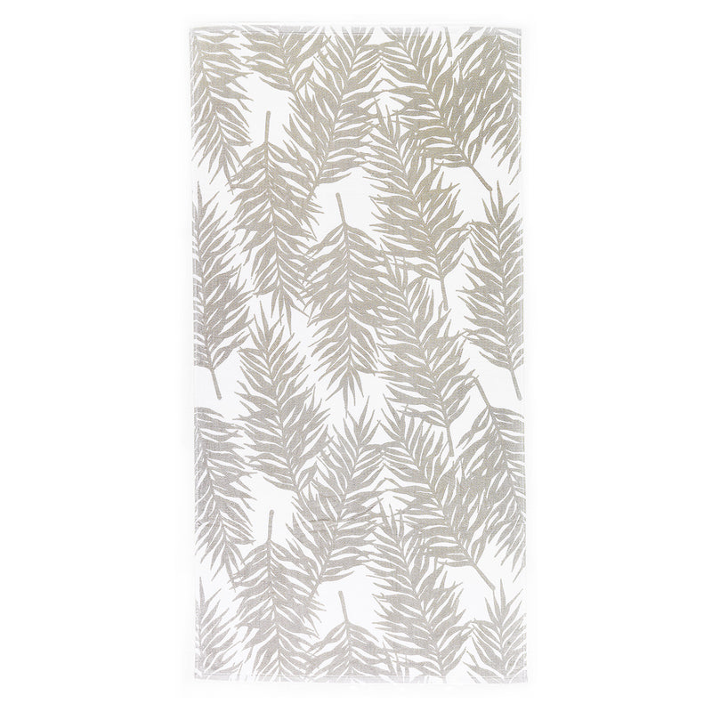 Palm Frond Beach Towel - Black/White