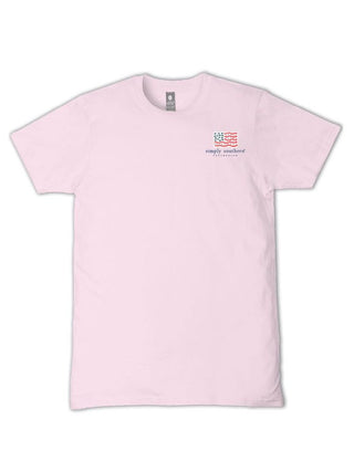 USA Patchwork Turtle Tee • Peony