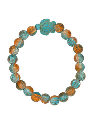 Sea Turtle Tracking Bracelet • Teal & Amber