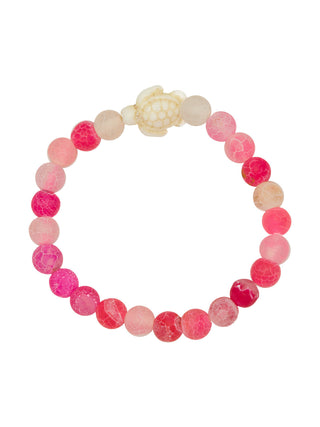 Sea Turtle Tracking Bracelet • Red & Pink