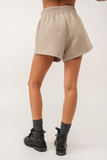 Kelsie Quilted Shorts • Smoky Taupe