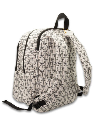 Quilted Backpack • Black Bows