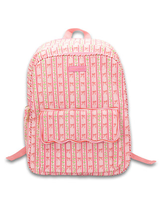 Quilted Backpack • Pink Bows