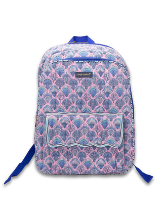 Quilted Backpack • Scalloped Shells