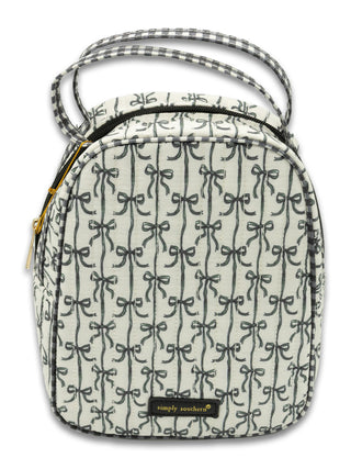 Quilted Lunch Bag • Black Bows