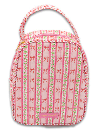 Quilted Lunch Bag • Pink Bows