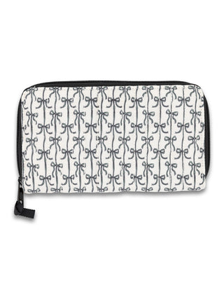 Quilted Wallet • Black Bows