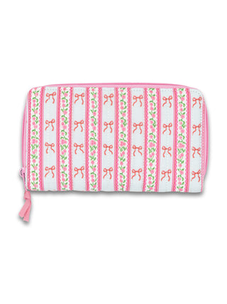 Quilted Wallet • Pink Bows