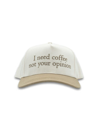 I Need Coffee Trucker Hat • Cream