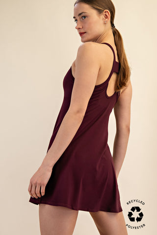 Great Day Tennis Romper Dress • Cassis