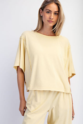 Mineral Washed Boxy Top • Lemonilla