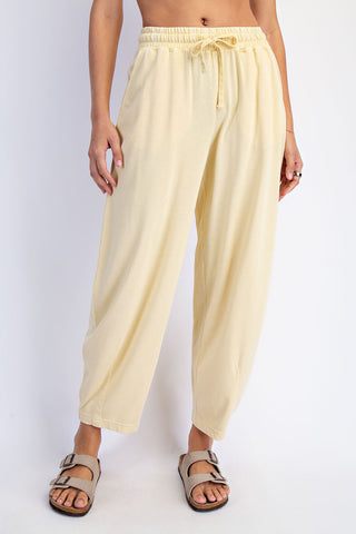 Mineral Washed Cotton Barrel Pant • Lemonilla