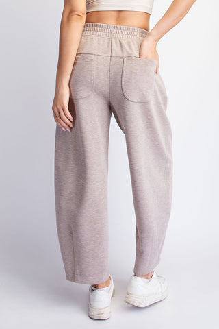 Modal Scuba Flow Barrel Pants • Heather Taupe