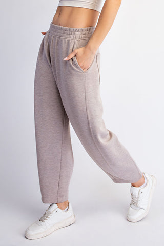 Modal Scuba Flow Barrel Pants • Heather Taupe
