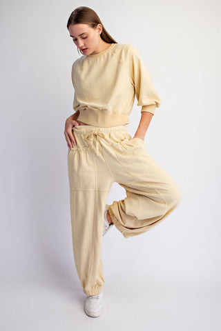 Mineral Wash Cotton Statement Set • Chamomile