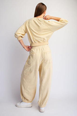 Mineral Wash Cotton Statement Set • Chamomile