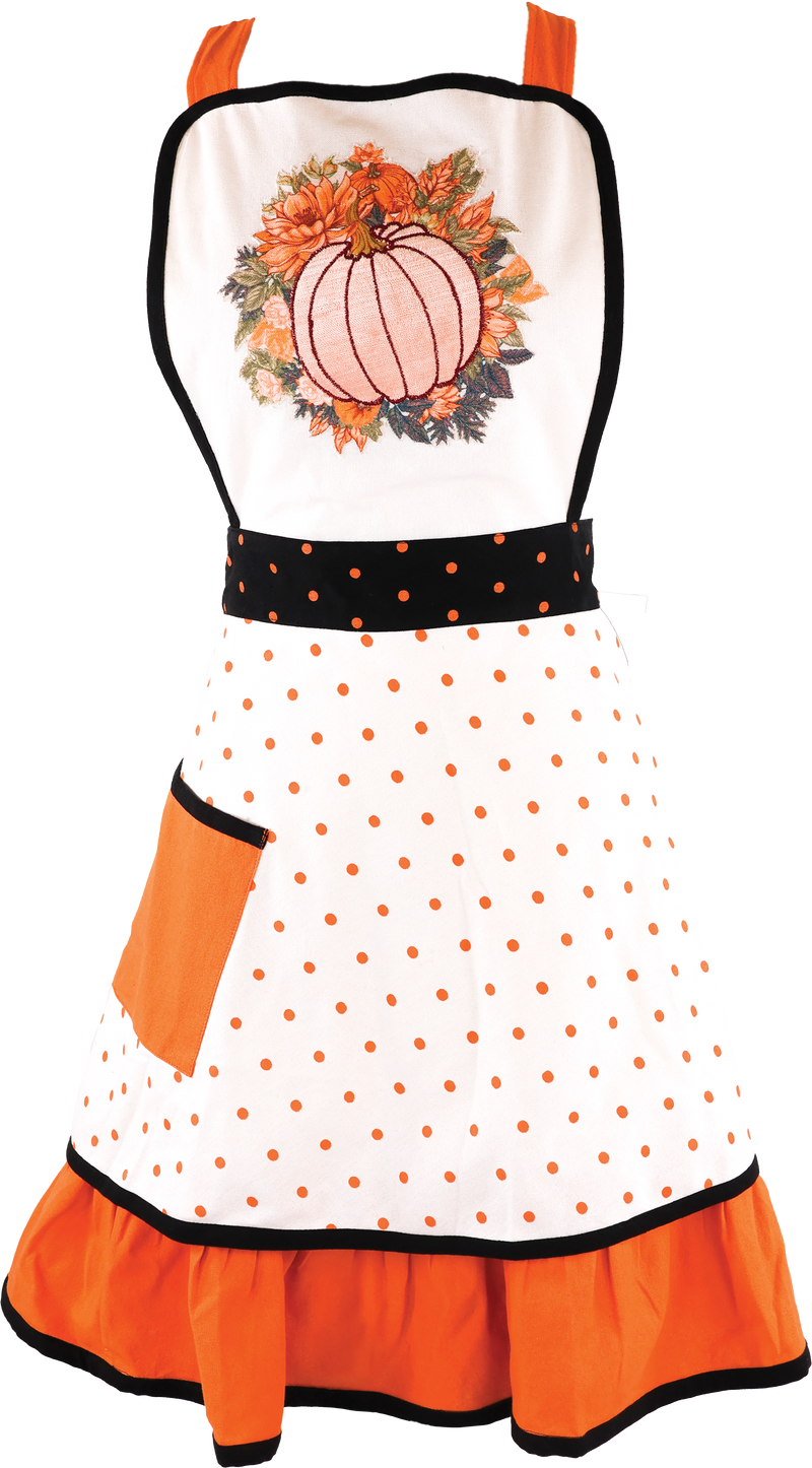 Adult Thanksgiving Apron • Pumpkin