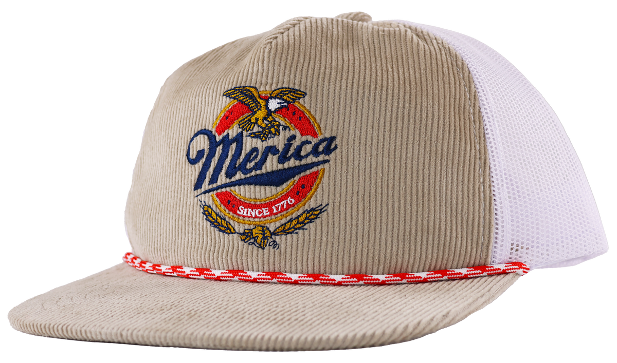 Men's Snapback Hat • Merica Tan