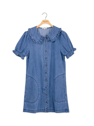 Button-Up Denim Dress • Medium Wash