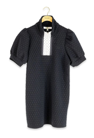 The Zip Quilted Dress • Black