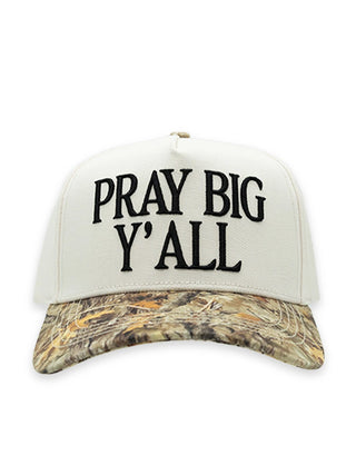 Everyday Pray Big Y'all Hat • Cream & Camo