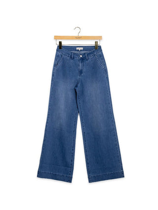 Belle Ranch High Waist Wide Leg Jeans • Dark Wash