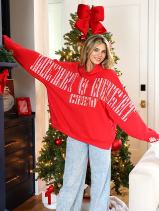 Holiday Mock Neck Sweatshirt • Red