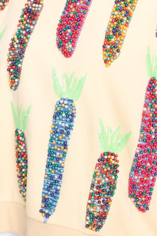 QOS Pearl Multi Corn Sweatshirt • Ivory