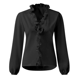 All Class Ruffled Blouse • Black