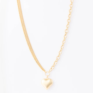 Katherine Heart Charm Necklace • Gold