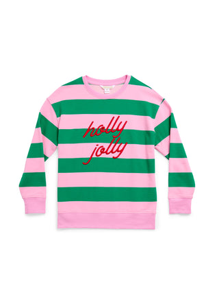 Holly Jolly Striped Classic Sweatshirt