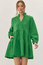 Talk About Love Textured Dress • Green