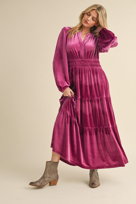 Late Night Memories Maxi Dress • Magenta