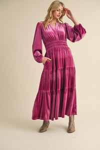 Late Night Memories Maxi Dress • Magenta