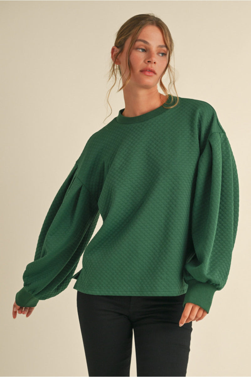 Let Them Be Textured Top • Hunter Green