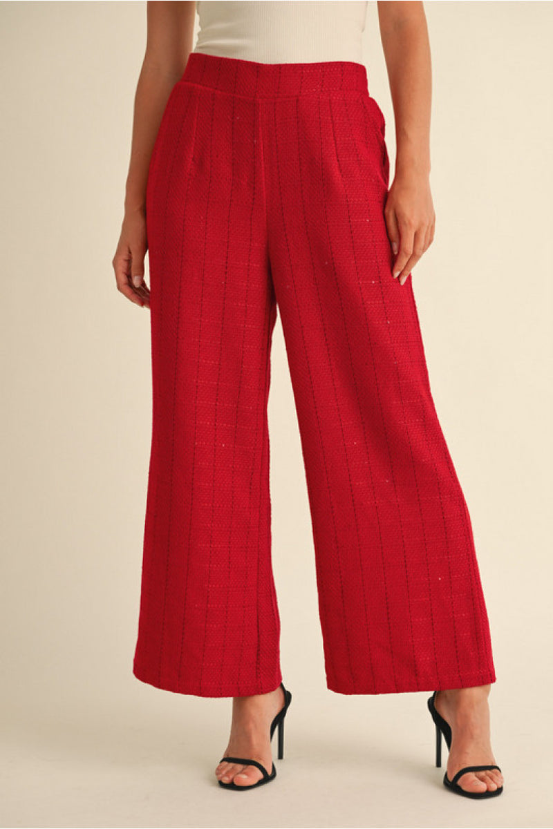 All About The Tweed Pant • Red