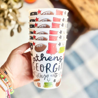Athens GA Multi Sport Reusable Cups • Set of 6