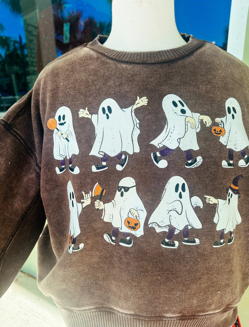 Silly Ghost • Oversized Cropped Sweatshirt