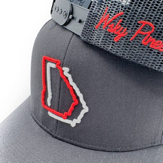 Georgia Double Outline Trucker Hat • Black