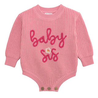 Sibling Baby Sweater Bubble • Pink