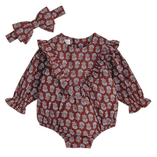 Bubble & Headband Set • Rust Floral