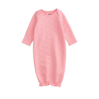 Quilted Heart Baby Sleeper Gown • Pink