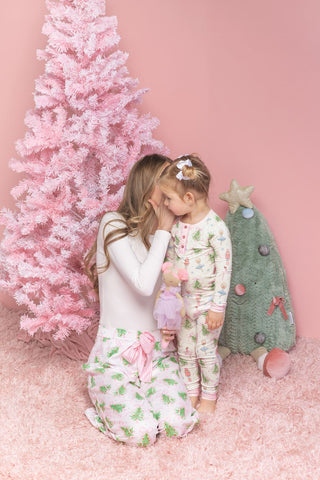 Toddler Christmas Tree Bow Pajama Set