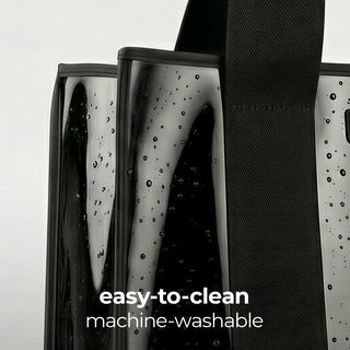 Midnight Black Bow Jelly Tote Bag