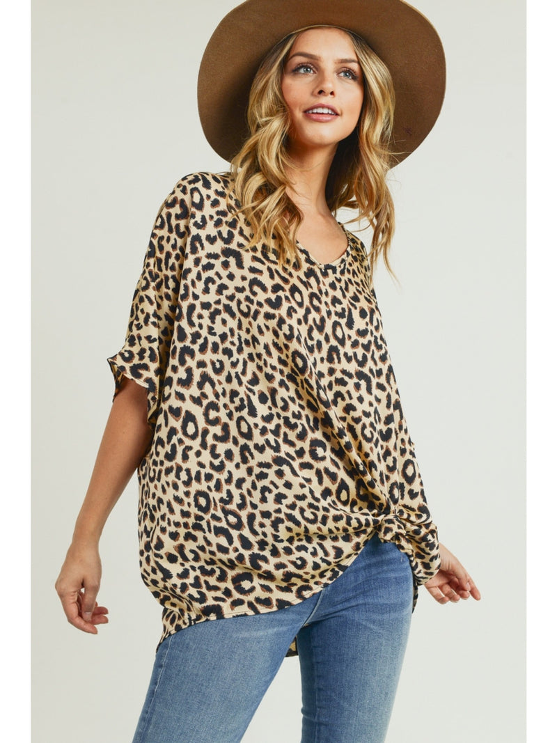 Lovely Leopard Satin Top • Animal