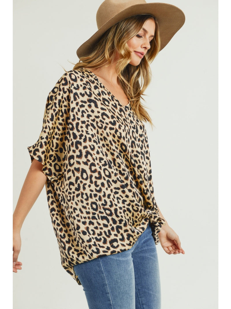 Lovely Leopard Satin Top • Animal